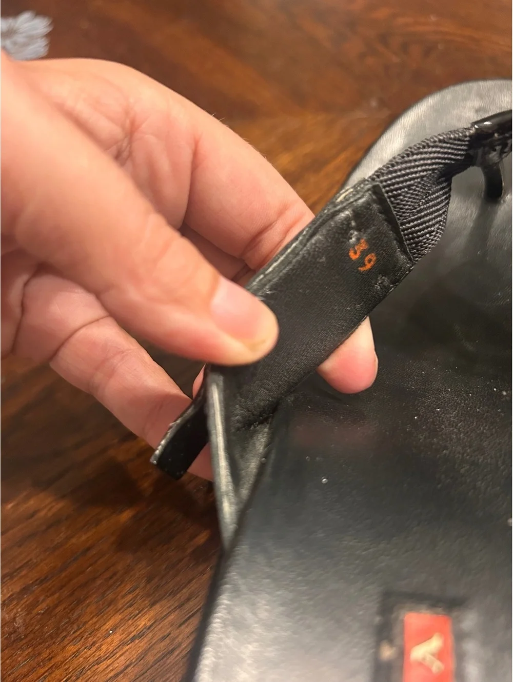 Prada Black Wedge Thong Sandals with Buckle Detail